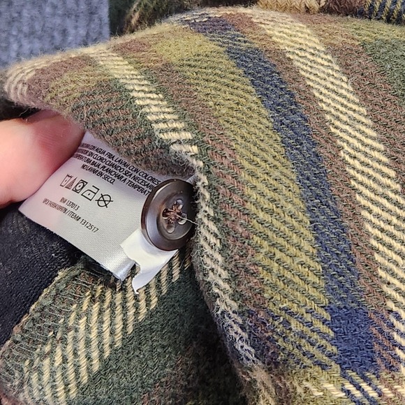 Orvis Shirt Mens Small Green Plaid Flannel Button Front Pockets Hiking Outdoors - Picture 10 of 13